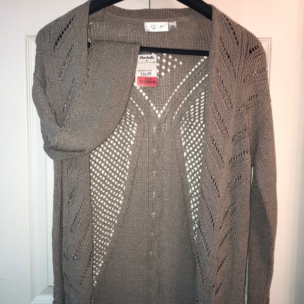 Crochet style sweater NWT